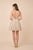 Nox Anabel - M684 Plunging Sweetheart Metallic A-Line Dress In Gold