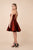 Nox Anabel - M689 Sleeveless V-Neck Lace Up A-Line Dress In Red