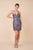 Nox Anabel - M690 Strappy Lace Up Metallic Sheath Dress In Purple