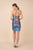 Nox Anabel - M690 Strappy Lace Up Metallic Sheath Dress In Purple
