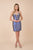 Nox Anabel - M690 Strappy Lace Up Metallic Sheath Dress In Purple