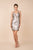 Nox Anabel - M690 Strappy Lace Up Metallic Sheath Dress In Silver
