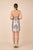 Nox Anabel - M690 Strappy Lace Up Metallic Sheath Dress In Silver