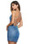 Sherri Hill - 53197 Corset Lace Up Back Short Dress In Blue