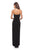 La Femme - 28204 Strapless Jersey Sheath Dress With Slit In Black