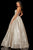 Sherri Hill - 52959 Strapless Sweetheart Glitter A Line Dress In Neutral and Silver