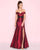 Mac Duggal - 12036L Folded Off Shoulder Taffeta Trumpet Gown In Red
