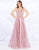 Mac Duggal Prom - 20114M Sleeveless V Neck Glitter A-Line Prom Gown In Pink