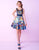Mac Duggal Homecoming - 20081N Sleeveless Scoop Printed Cocktail Dress in Blue