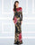 Mac Duggal - Bateau Multi-Color Long Dress 4566R In Black and Multi-Color