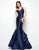 Mac Duggal - Black White Red Style 48436R in Blue