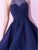 Mac Duggal Homecoming - 48551N Beaded Halter Illusion Cocktail Dress in Blue