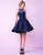 Mac Duggal Homecoming - 48551N Beaded Halter Illusion Cocktail Dress in Blue