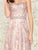 Mac Duggal Couture - 50420D Strapless Sheer Floral Lace Evening Gown in Pink