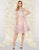Mac Duggal Couture - 50424D Bateau Illusion Lace Cocktail Dress in Pink