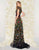 Mac Duggal Couture - 50435D Capsleeve Floral Embroidered Long Dress in Black and Multi-color