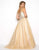 Mac Duggal Fabulouss - 65037F Embellished Shimmering Evening Gown in Neutral and Silver