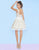 Mac Duggal Homecoming - 66238N Pearl Beaded Mini Dress in White