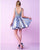 Mac Duggal Homecoming - 66239N Beaded V-neck A-line Dress in Purple