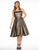 Mac Duggal Fabulouss - 66280F Metallic Sweetheart Pleated A-line Dress in Gold