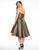 Mac Duggal Fabulouss - 66280F Metallic Sweetheart Pleated A-line Dress in Gold