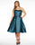 Mac Duggal Fabulouss - 66280F Metallic Sweetheart Pleated A-line Dress in Green