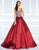 Mac Duggal Black White Red - 66285R Sweetheart Beaded Satin Ballgown in Red