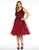 Mac Duggal Fabulouss - 77209F Embellished V-neck A-line Dress in Red