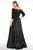 Mac Duggal Fabulouss - 77306F Beaded Bateau Neckline Ballgown in Black and Multi-Color