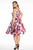 Mac Duggal Fabulouss - 77314F Printed Square Neckline Cocktail Dress  in Red and Multi-Color