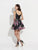 Madison James - 17-501 Scoop Neck Floral Print Short Dress in Black and Floral