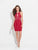 Madison James - 17-504 Beaded Halter Sheath Dress  in Red