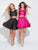 Madison James - 17-509 Two Piece V-neck Dress  in Black, Pink