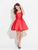 Madison James - 17-510 Sleeveless Scoop A-line Dress  in Red