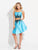 Madison James - 17-511 Two Piece Short Lace Dress in Blue