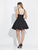 Madison James - 17-516 Halter Neck Embroidered Short Dress in Black