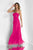 Alexia Designs - 4100 Strapless Empire Waist Chiffon Gown In Pink