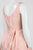 Maggy London - G2492M Metallic Jacquard A-Line Dress in Pink and Orange
