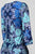 London Times - T2714MNR Quarter Sleeve Bateau Floral Dress in Blue