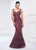 Ivonne D for Mon Cheri - 218D26 Metallic Lace Sweetheart Trumpet Gown in Purple