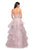La Femme - 27716 Two Piece Embellished Tiered Tulle Ballgown In Pink
