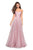 La Femme - 27515 Strapless Sweetheart Metallic Chiffon Prom Dress IIn Orchid