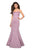 La Femme - 27524 Modified Scoop Jersey Trumpet Dress In Pink