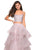 La Femme - 27716 Two Piece Embellished Tiered Tulle Ballgown In Pink