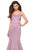 La Femme - 27524 Modified Scoop Jersey Trumpet Dress In Pink