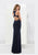 Jasz Couture - Beaded Halter Long Gown 5751 in Blue