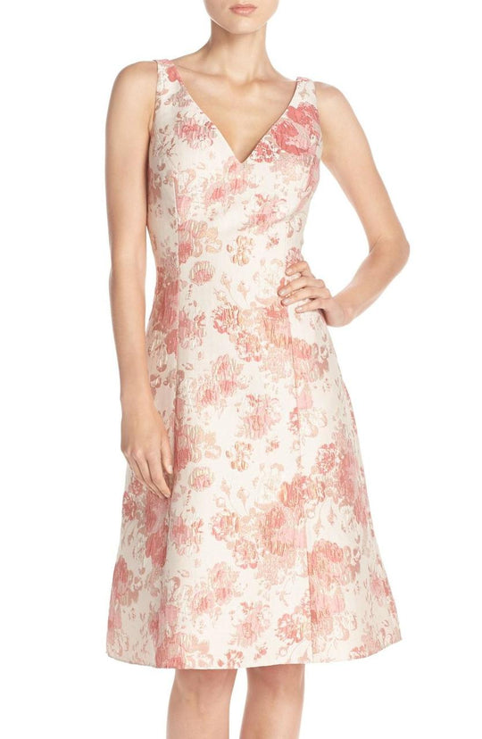 Aidan Mattox - Floral Cocktail Dress MD1E200066 in Pink