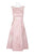 Aidan Mattox - MD1E201386 Bateau Neck Floral Tea-Length Dress in Pink