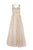 Aidan Mattox - MD1E201850 Floral Applique Scoop A-line Gown In Neutral