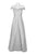 Aidan Mattox - MD1E201920 Pleated Off Shoulder Metallic Jacquard Gown in Silver